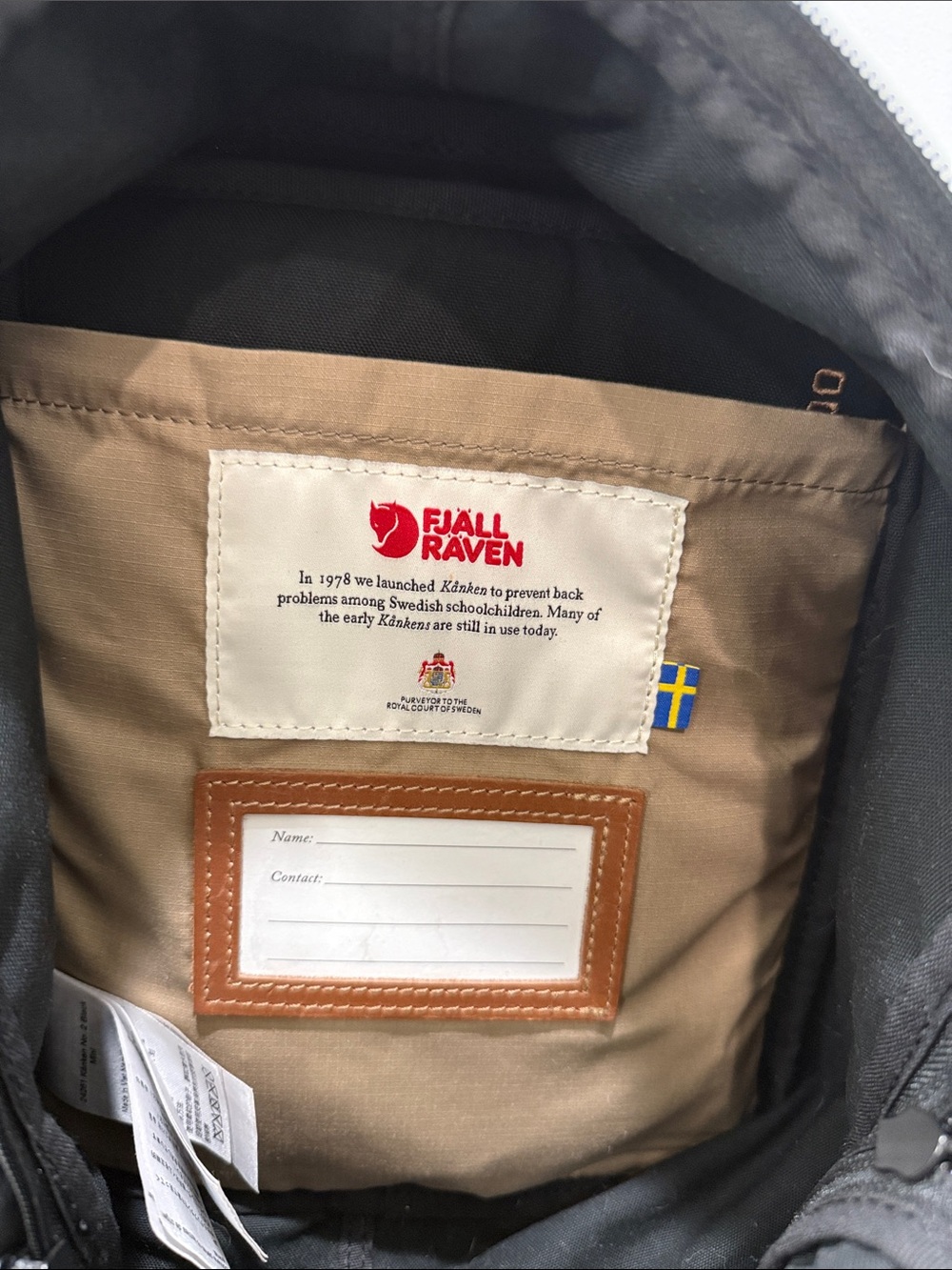 Fjallraven Kanken No. 2 Black Mini Compact Canvas Backpack - Picture 8 of 10